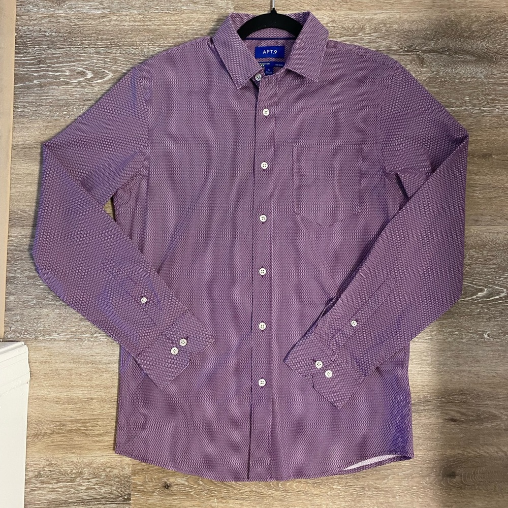Apt 9 Purple Men's Dress Shirt